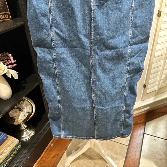 Good American Strapless Denim Midi Dress – Size L - Picture 13 of 15